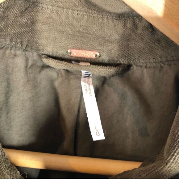 Free People Everlyn Corduroy Jacket In Moss Green Size Large - Picture 5 of 10